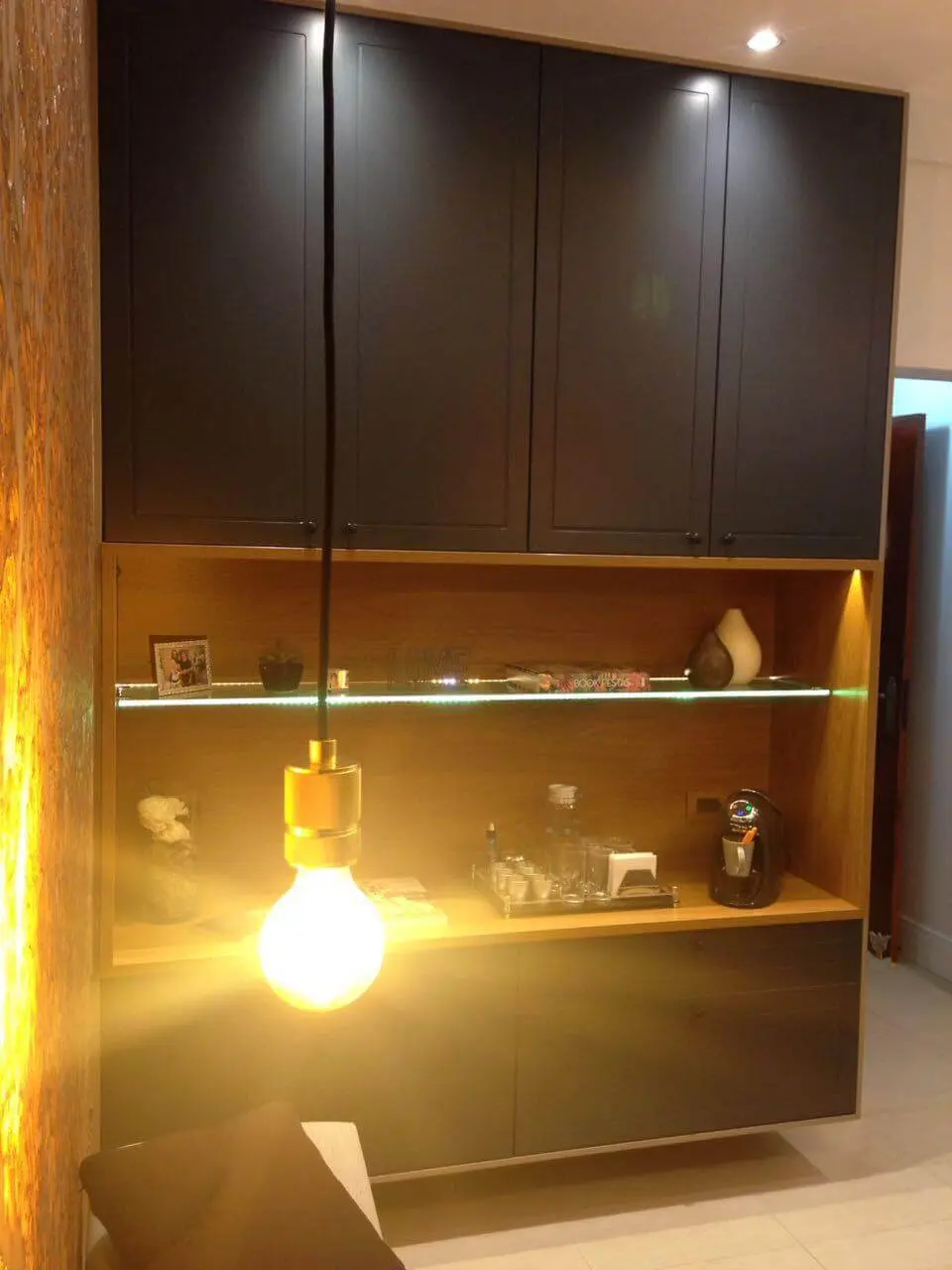 tipos de lâmpadas - armário com nicho 