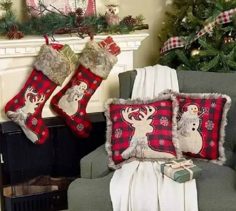 almofadas para decoração natalina Foto Pinterest