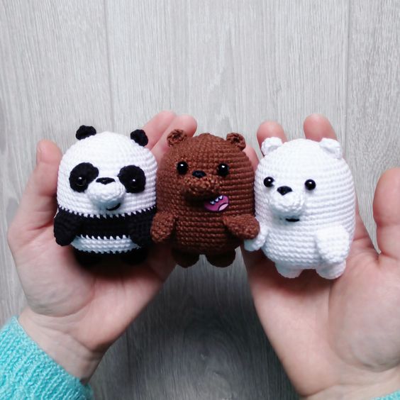 amigurumi - ursos em miniatura de amigurumi 