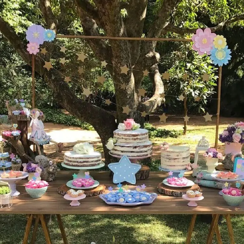 aniversário piquenique decorado em tons pastéis Foto Natália Escudeiro