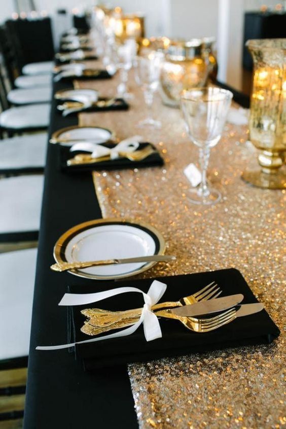 bodas de ouro - mesa de jantar para bodas 