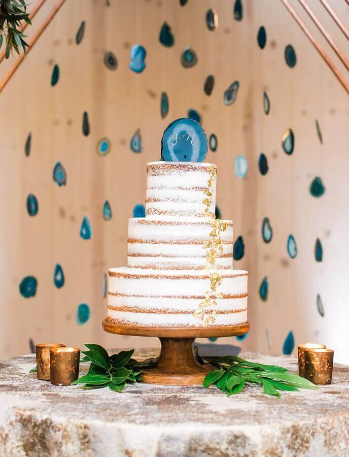 bolo de casamento simples 3 andares Foto Pinterest