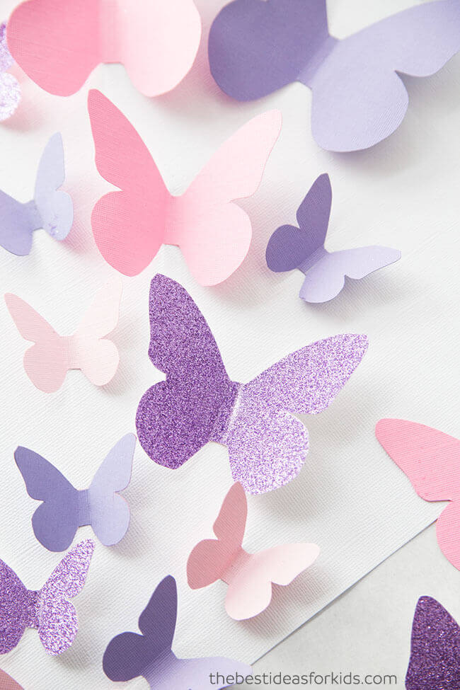 decoração com borboletas de papel