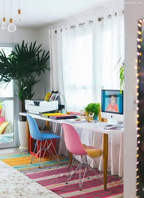 cadeira de escritório colorida