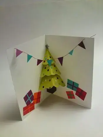cartão de natal - cartão artesanal 3d 
