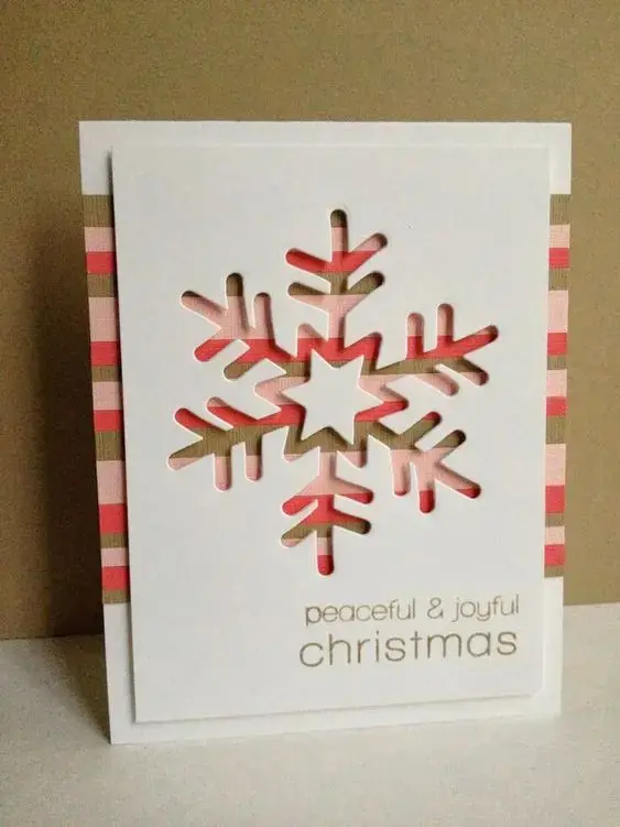 cartão de natal - cartão com floco de neve 