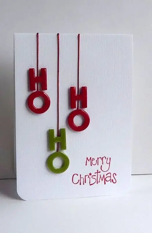 christmas card - card with letters 