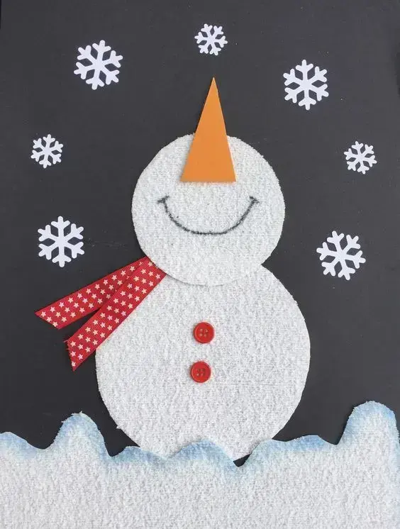 cartão de natal - cartão de boneco de neve 