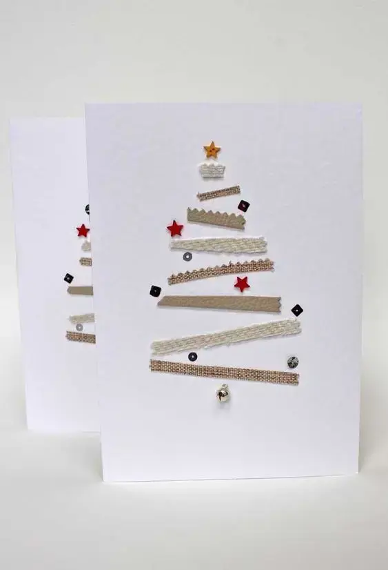 cartão de natal - cartão de natal branco simples 