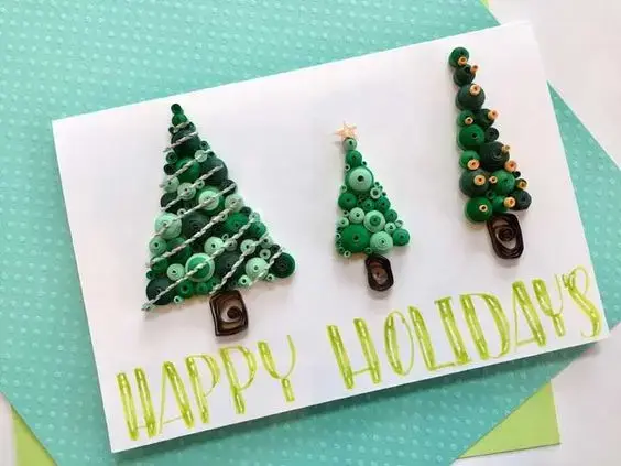 cartão de natal - cartão de natal com árvores 