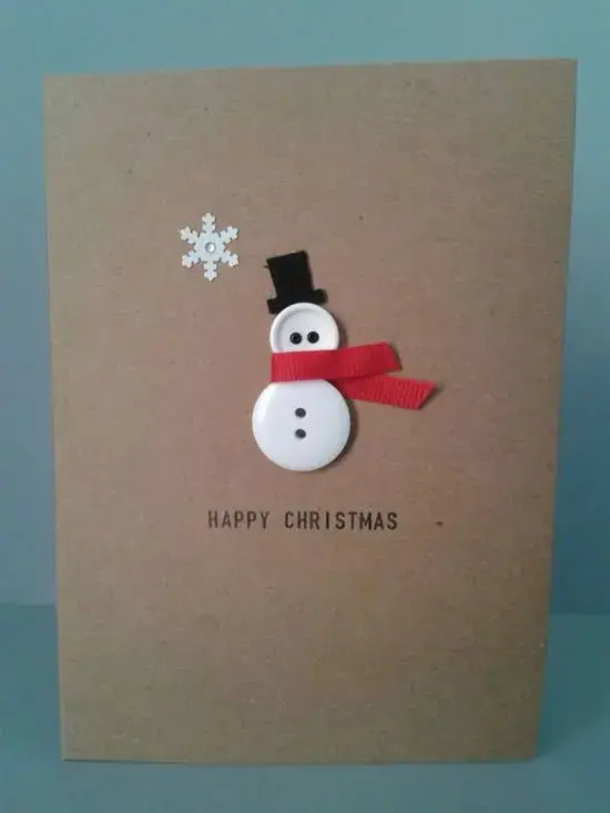 christmas card - simple craft christmas card 