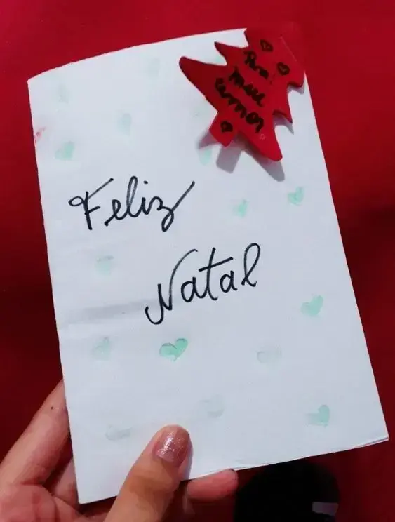cartão de natal - cartão de natal feito à mão 