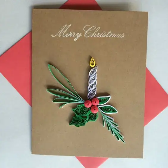christmas card - simple christmas card in craft
