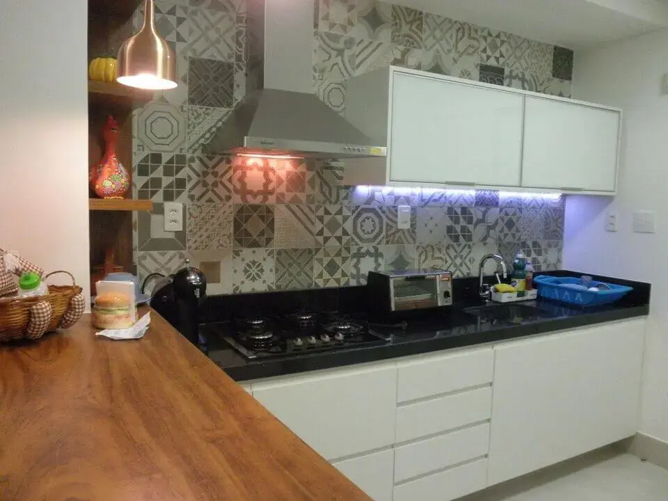 cerâmica para parede - cozinha com adesivo de azulejo 