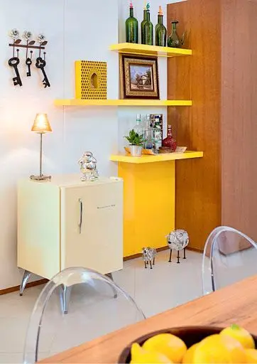 cor amarela - cozinha com móveis amarelos 