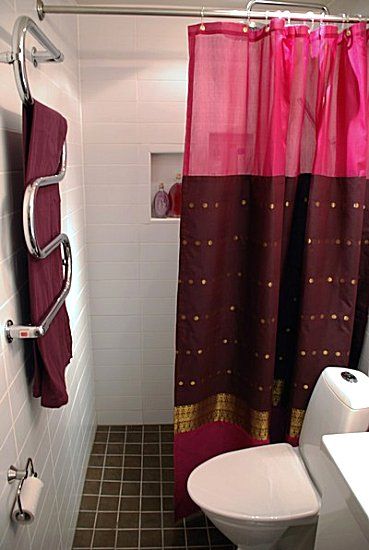 cortina para banheiro - cortina de box roxa 
