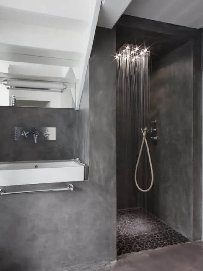 Banheiro cinza escuro com banheira e banheiros fotos, imagens de ©  denisismagilov #273925348