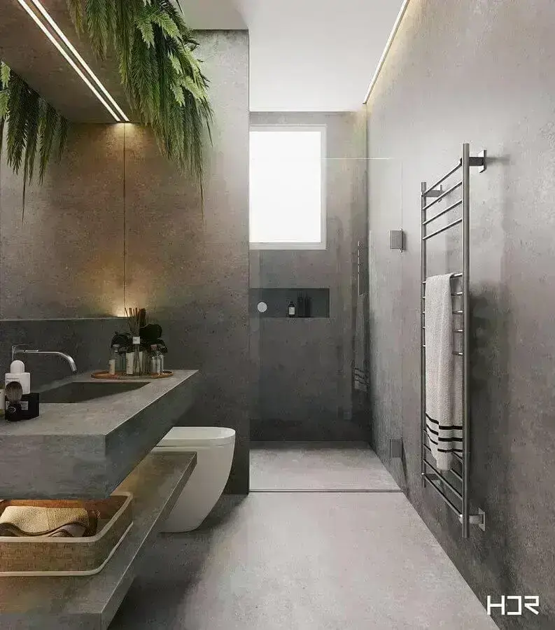 Banheiro Cinza: +61 Modelos para Inspirar sua Decoração