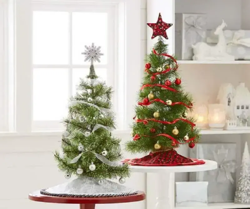decoration with small christmas trees photo Birch Lane