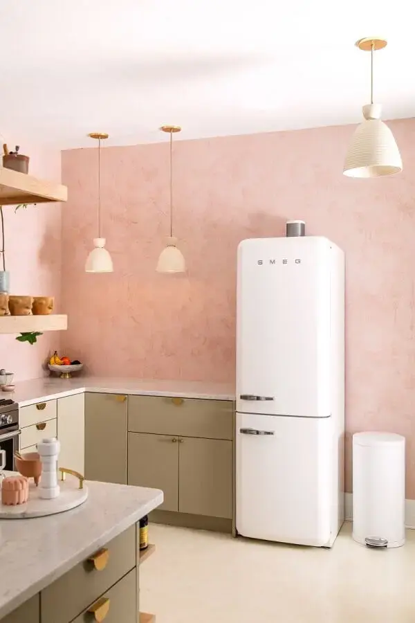 decoração para cozinha rosa claro Foto Domino