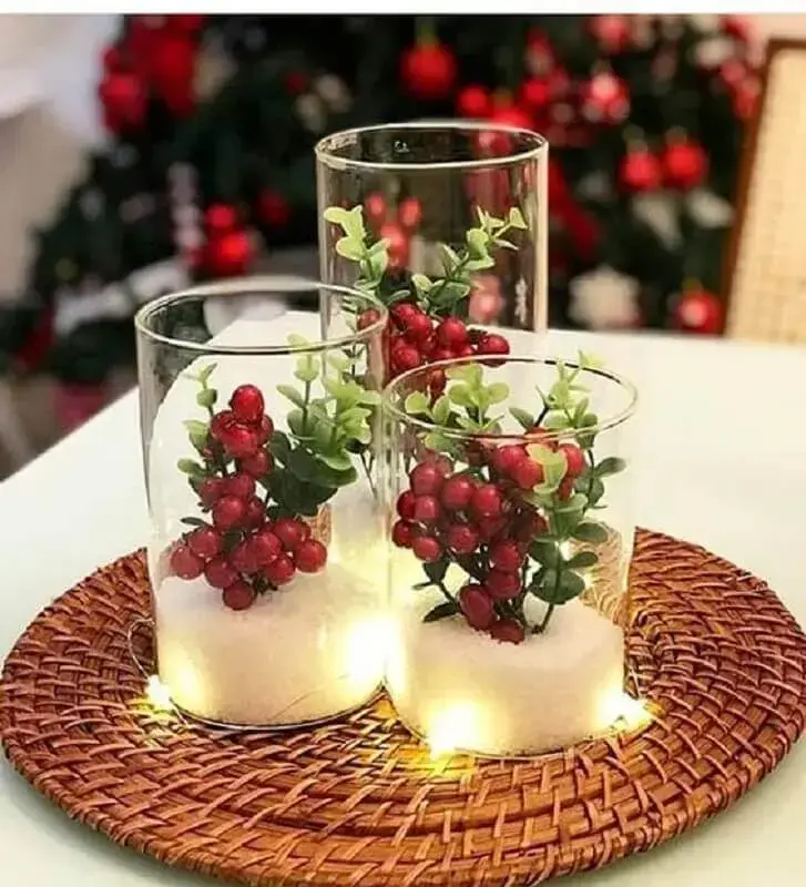 enfeites simples para decoração natalina Foto Pinterest