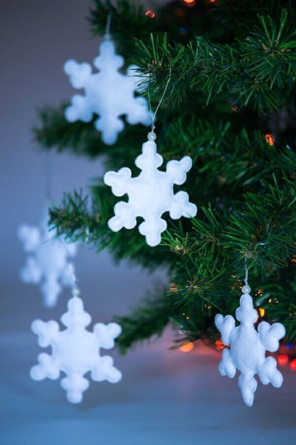 flocos de neve como kit enfeites para árvore de natal Foto MiniMom’s Toys