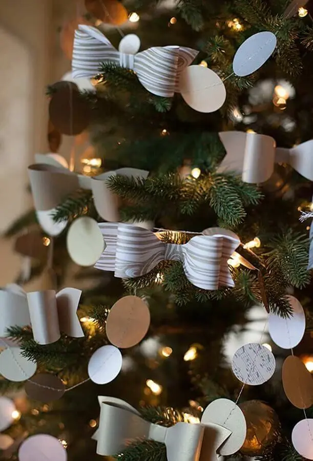 kit enfeites para árvore de natal com laços Foto OBSiGeN