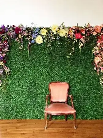 muro inglês - muro com plantas em festa infantil 