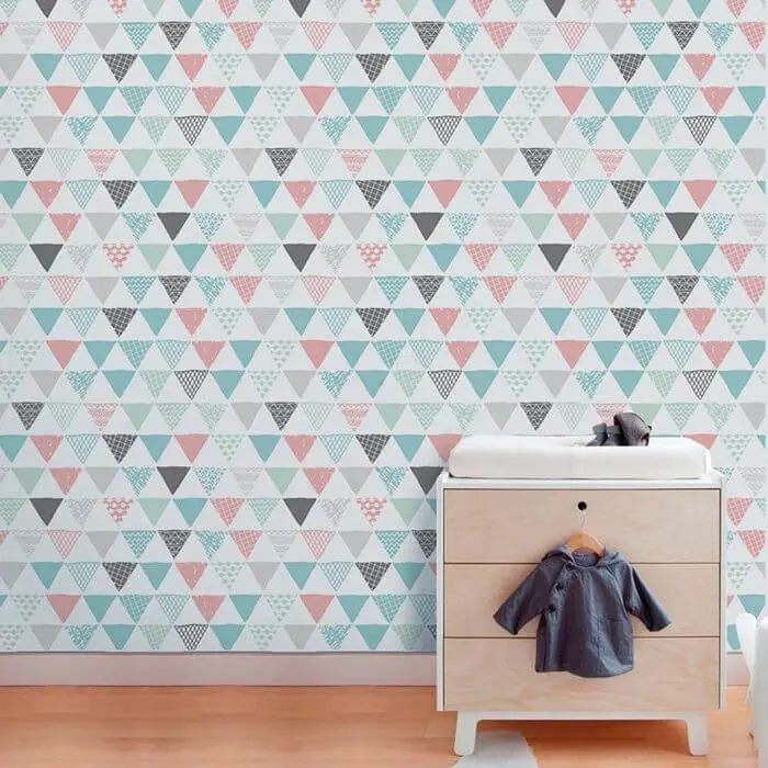 papel de parede geométrico - papel de parede mega colorido 