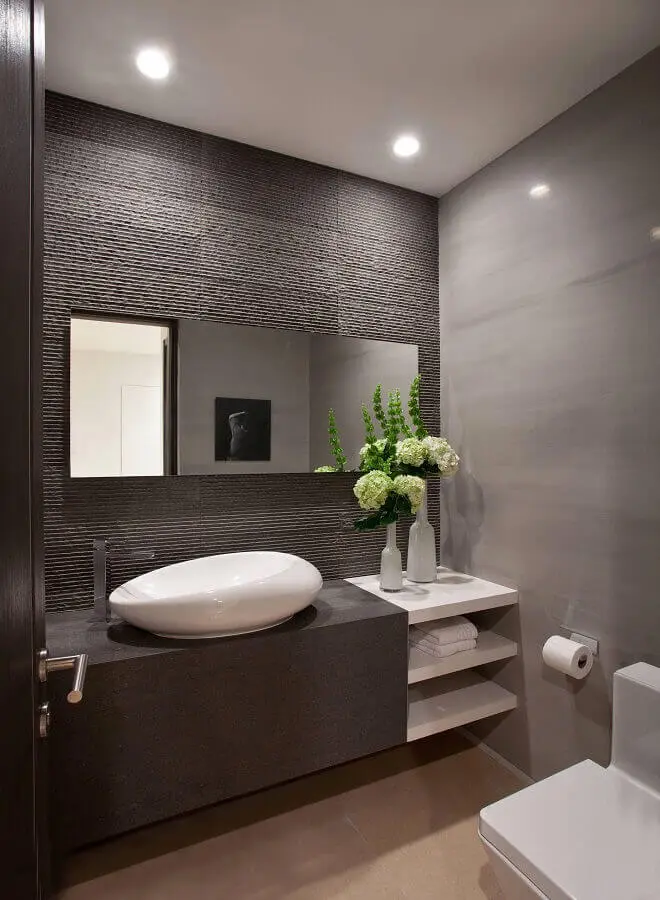 revestimento cinza para banheiro para decoração moderna Foto Air Freshener