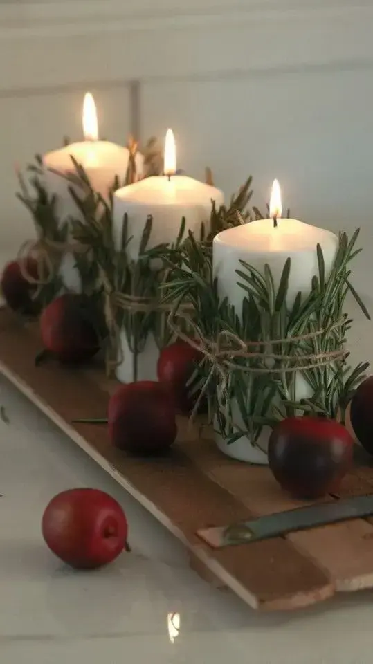 velas de natal - conjunto simples de vela 