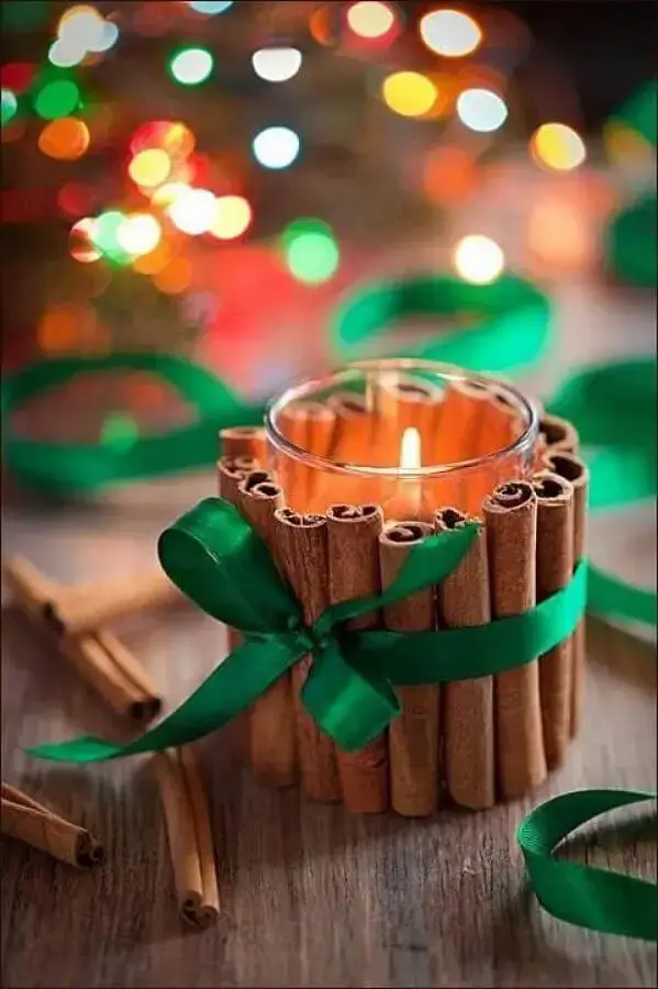 velas para decoração natalina Foto Revista Artesanato