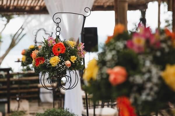 As flores de gérbera são muito utilizadas em festas de casamento