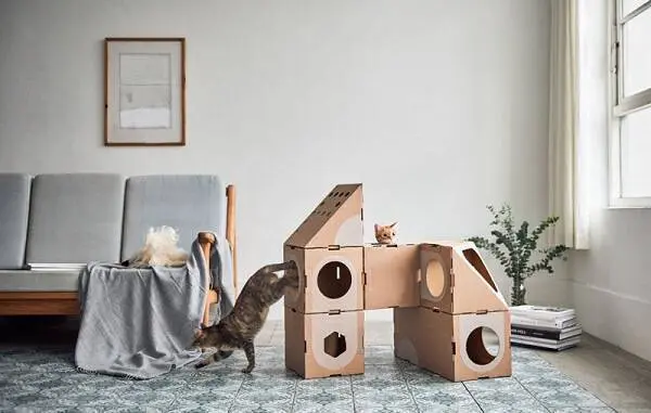 Móveis de papelão para gatos