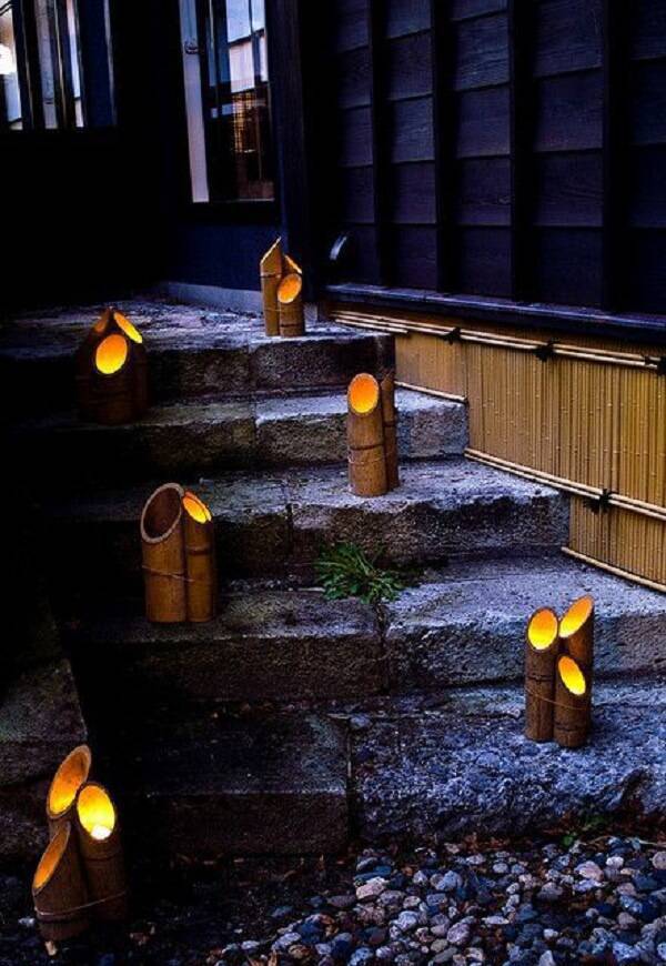 Crie luminárias delicadas com a estrutura do bambu