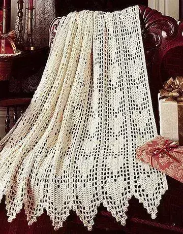 cortina de crochê - cortina de crochê branca grande 