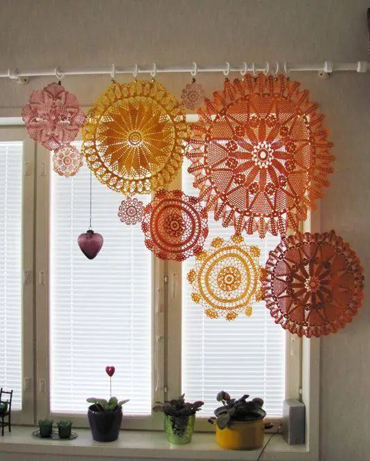 cortina de crochê - cortina decorativa de crochê 