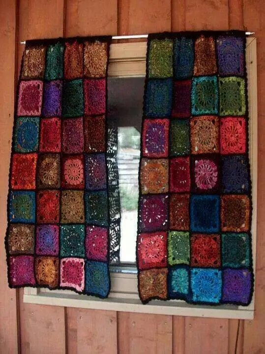 cortina de crochê - cortinas de manta 