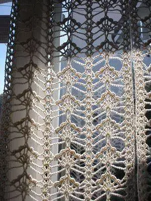 cortina de crochê - detalhe de cortina de crochê simples 