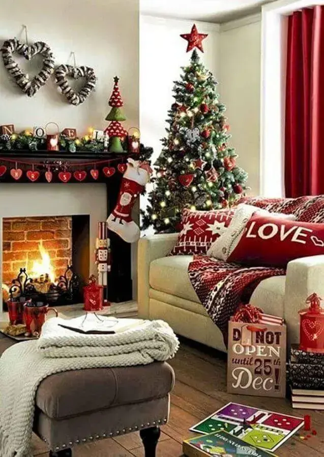 decoração natalina para sala de estar
