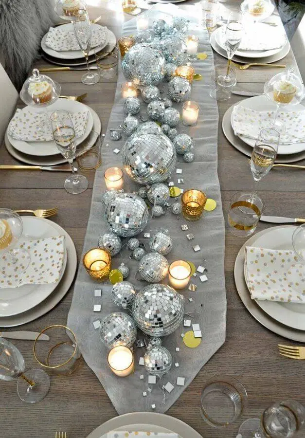 detalhes para decoração de mesa de natal