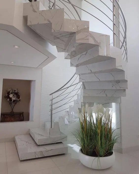 Escada de mármore - escada caracol de mármore 