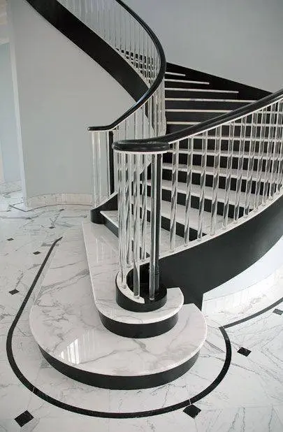 Escada de mármore - escada clássica de mármore 