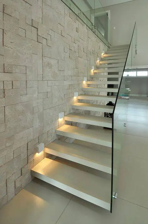 Escada de mármore - escada de mármore lavada 