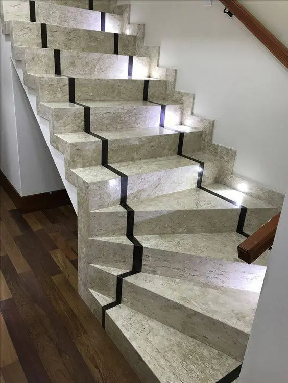 Escada de mármore - escada de mármore travertino 