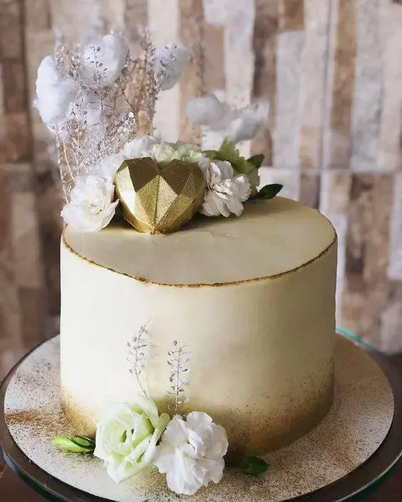 bodas de algodão - bolo para bodas de algodão 