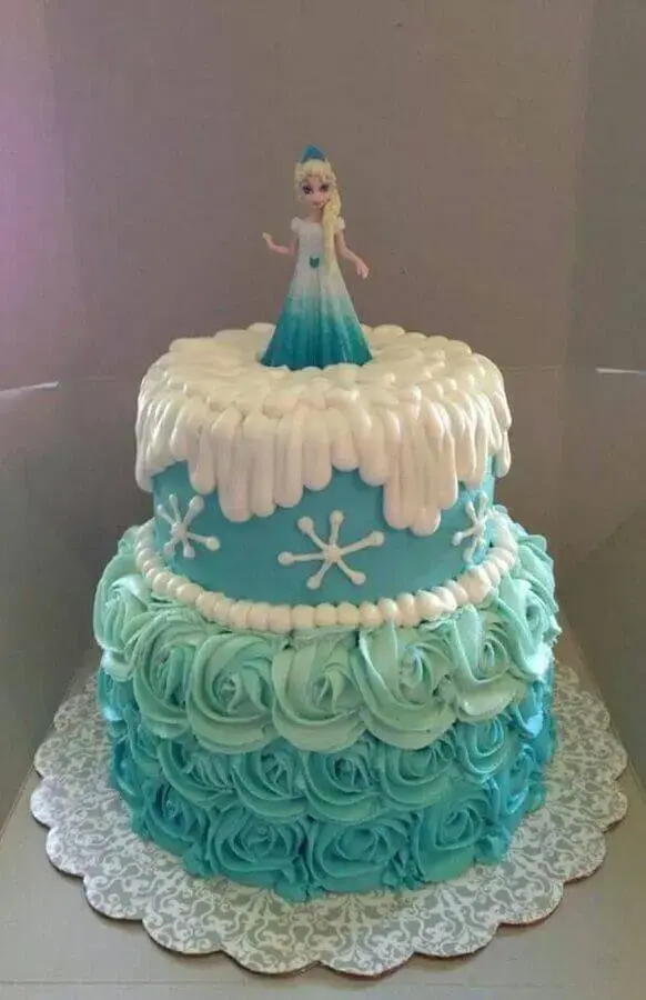simple cake top decoration from frozen Foto Pinterest