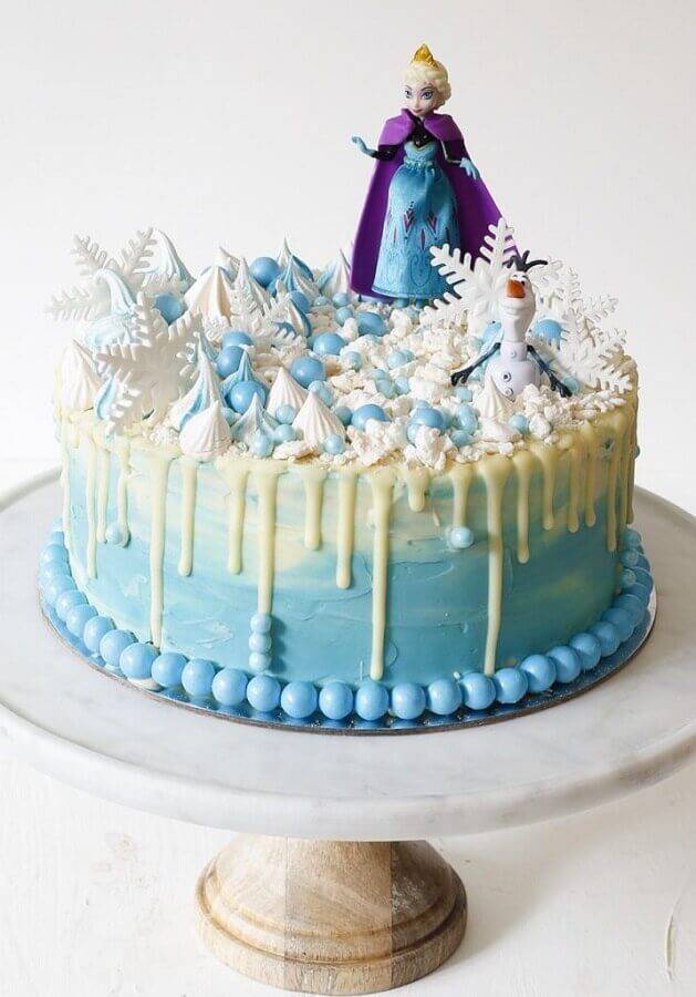 elsa and olaf for simple frozen cake top Photo Kara's Party Ideas