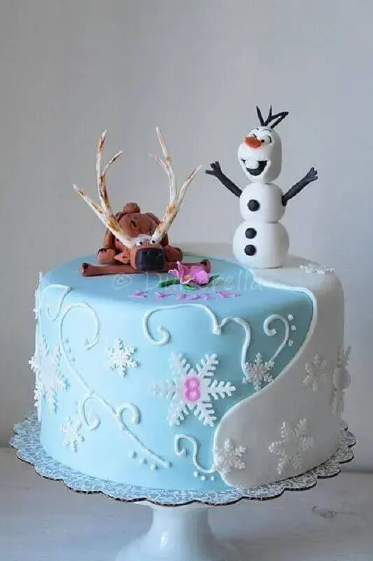 fun frozen cake model with american paste Photo Mother Baggage