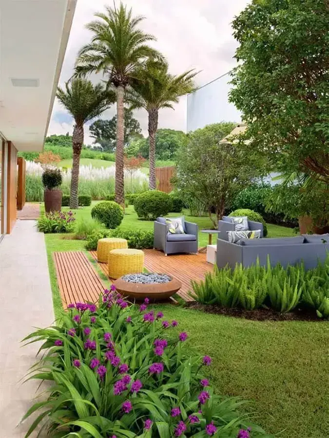 móveis para decoração de jardim residencial grande Foto Keep It Relax